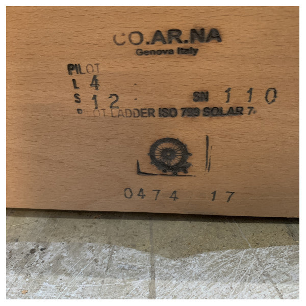 Biscaya Lotsenleiter - Langlebige Schiffszugangsleiter mit rutschfesten Holzsprossen für Schiffe und Boote