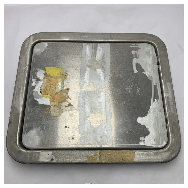 Edelstahl-Schiffsluke zum Öffnen 650x550mm mit Schloss - Langlebige, korrosionsbeständige Zugangsplatte für Boote und Schiffe