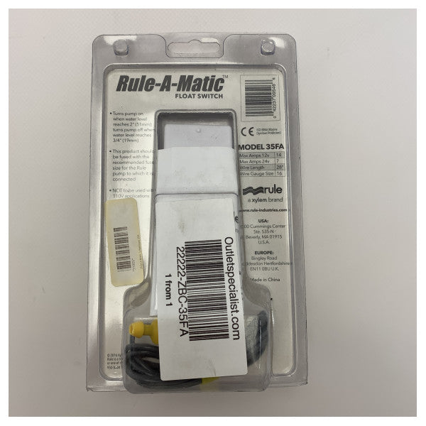 Regla A Switch Bilge -Matic 14 amperios 12/24V - 35FA