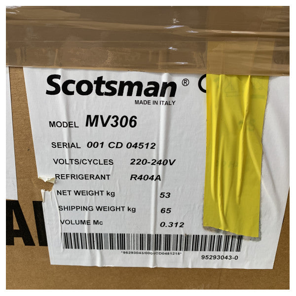 Scotsman MV306AS fabbricatore di ghiaccio 155 KG/giorno 230V