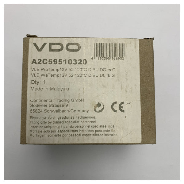 VDO 36553 Temperaturmesser 12V schwarz 52 mm - A2C59510320