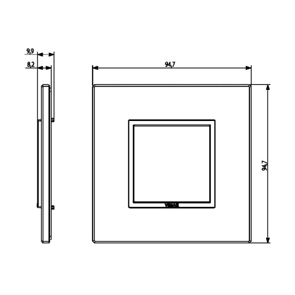 Vimar Eikon EVO 2M Bronze Aluminum Plate - Marine Grade Corrosion Resistant Cover