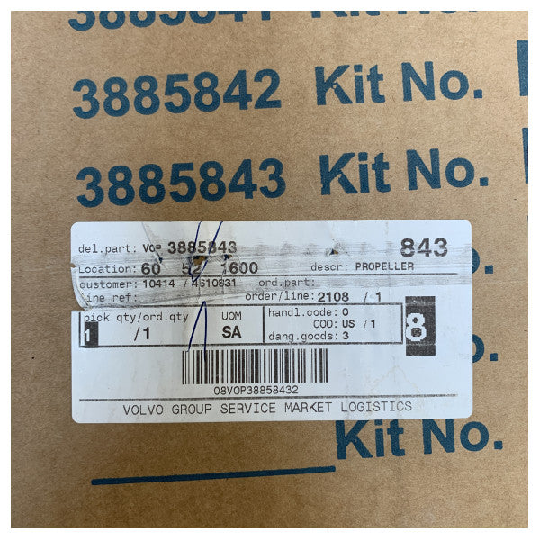 Комплект витла от неръждаема стомана Volvo Penta FH6 DUO-Prop - 3885842