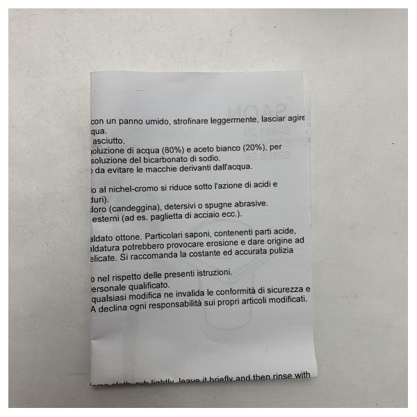 لينيابيتا 52801.29 حامل زجاج بحري من الفولاذ المقاوم للصدأ