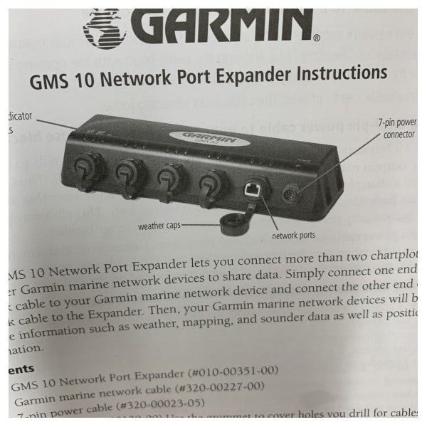 Expansor de Porta de Rede Marinha Garmin GMS 10 para Plotters Náuticos e Dispositivos Marinhos - 010-00351-00 