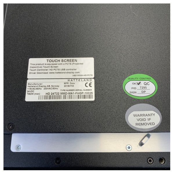 MTU Hatteland 24 инча стъклен мост за контрол на двигателя - X00E50211827 