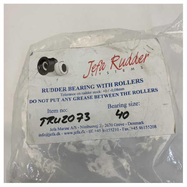 Jefa Stainless Steel Marine Rudder Bearing b'Rollers - 40mm - 5T040 