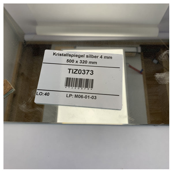 シルバーマリンミラー 500x320 mm - 耐腐食性、4mm厚、ボート＆ヨット用 