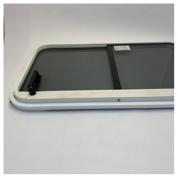 Janela deslizante de alumínio marinho Trend com vidro fumado - 550566 