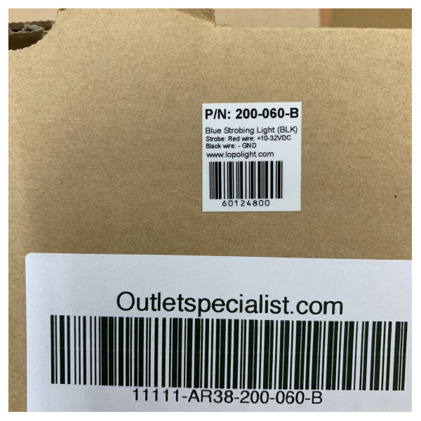 Lopolight 360 Grad Blå Strobe Navigasjonslys Svart 200-060-B Dobbel blits 