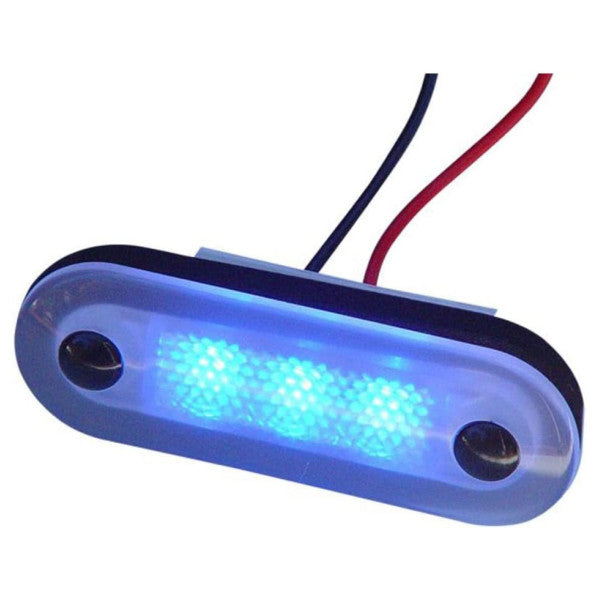 Aquasignal 3-led courtesy light blue - 164017 

The Aquasignal 3-led courtesy light blue - 164017 is a waterproof light designed to provide illumination and visibility in marine environments. It features three LED bulbs and emits a blue light, making it i