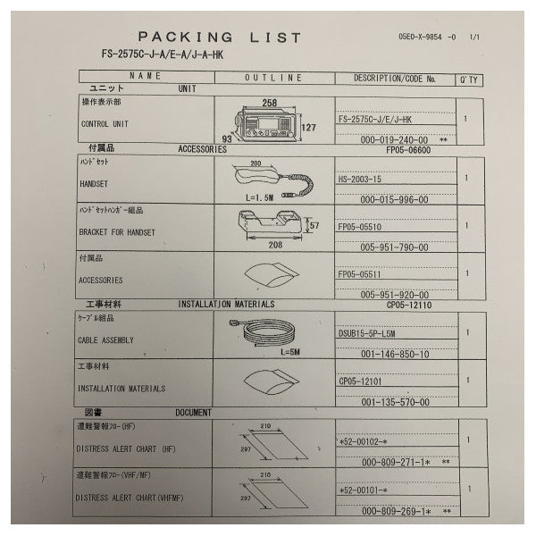 フルノFS2575 MF/HF無線電話コントロールユニット