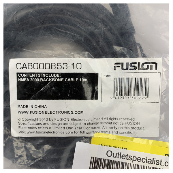 Fusion NMEA2000 backbone-kabel svart 10M - CAB000853-10