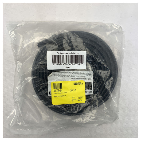Cabo backbone NMEA2000 preto 20M da Fusion - CAB000853-20