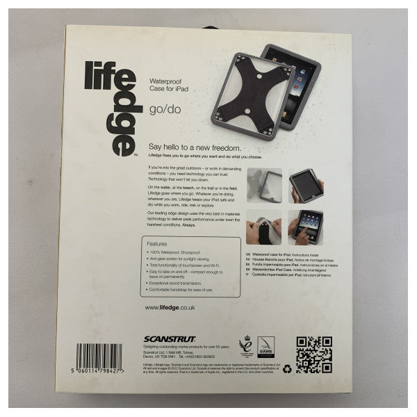 Scanstrut iPad 1 Case impermeable Black-WP-IP1-Gy/WT