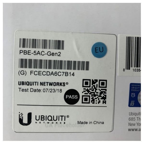 Ubiquiti Powerbeam AC Gen2 25dBi 屋外用5 GHzポイント・ツー・ポイント・アクセス・ポイント