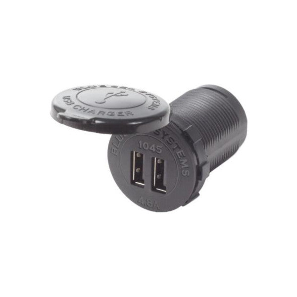 Blue Sea Marine Dual USB Oplader 12V/24V med Smart Hurtig Opladning - 1045-BSS 