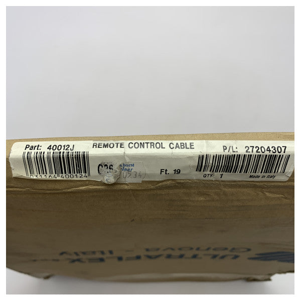 Ultraflex 40012J Marine-Fernbedienungskabel - Langlebiges, korrosionsbeständiges 5,8 m langes Bootsmotor-Steuerkabel