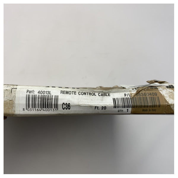 Ultraflex 40013L C36 Deniz Kontrol Kablosu - Tekneler için Dayanıklı 6m Sarmal Uzaktan Gaz ve Vites Kablosu
