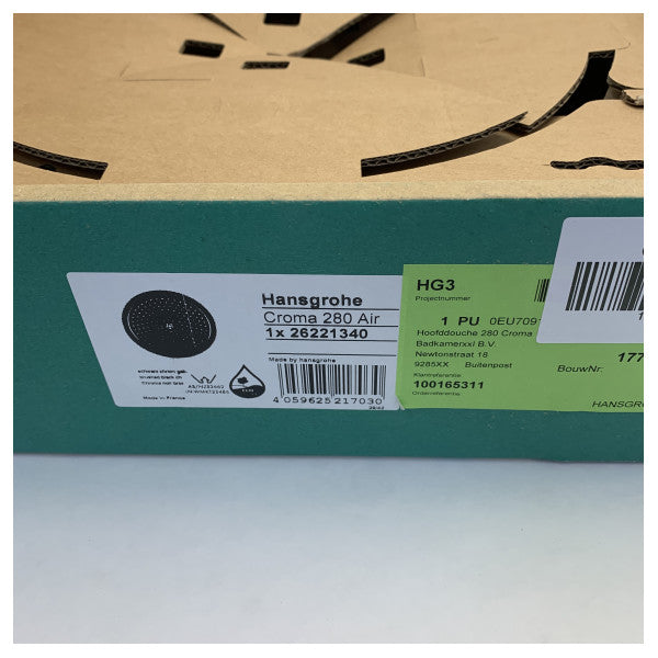 Hansgrohe E300 Raindance Matt Børstet Svart Dusjhode - 26238340 