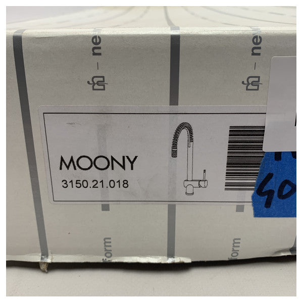 Nouveau robinet de cuisine flexible à levier unique Newform Moony en chrome 3150.21.018