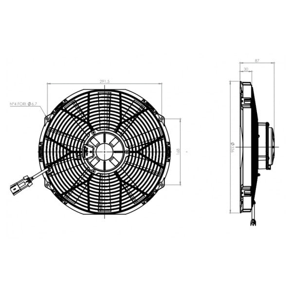 Gallinea Marine Ventilator 305 mm 24V White - 06100018