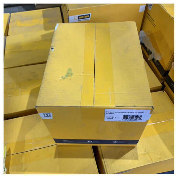 مخرج العادم البلاستيكي Vetus Tru-Hull مع صمام D75 مم باللون الأسود - TRC75PV 