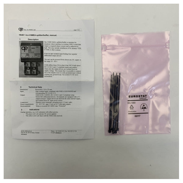 Qwerty Elektronik NMEA Buffer 1N4B-9244 G 1 in 4out