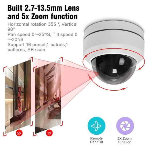 PTZ camera AHD-CVBS 2MP resolution with 2.8-12mm lens CA61-PC