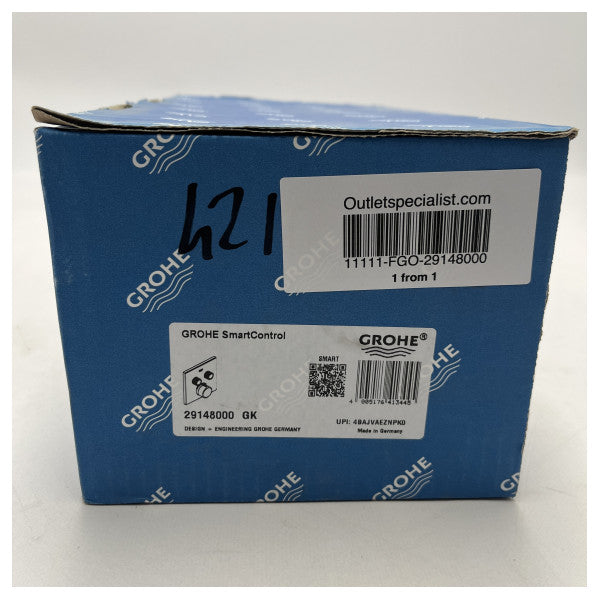 Grohe SmartControl vattenflödeskontrollpanel 29148000 � Hållbar utsida i krom och mässing för båtar och yachter