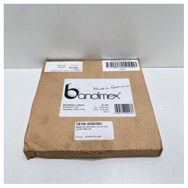 Bandimex неръждаема стомана L-kembland 19mm x 0.40mm Устойчив на корозия 30m Roll