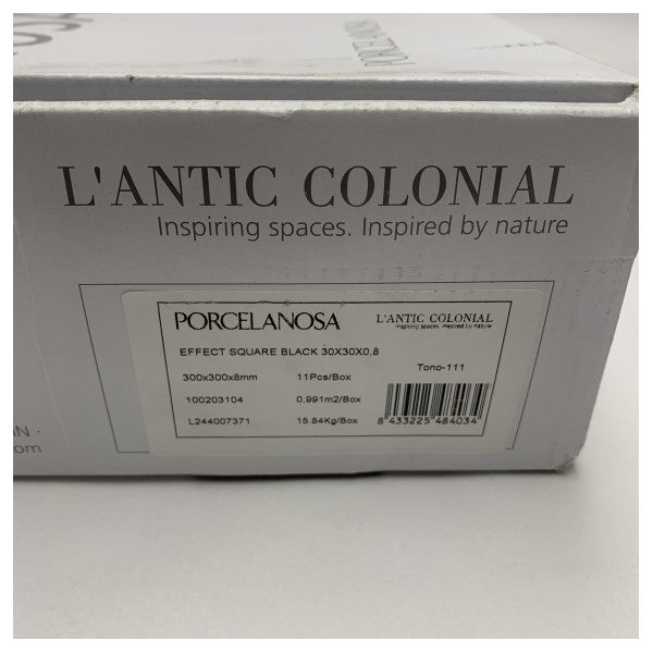 Porcelanosa Tono-111 Effet mosaïque carré noir 30x30cm