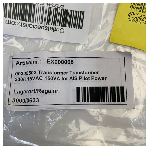 AIS Pilot Gücü için 150VA - Marine 230/115 VAC Transformatör - 00305502 