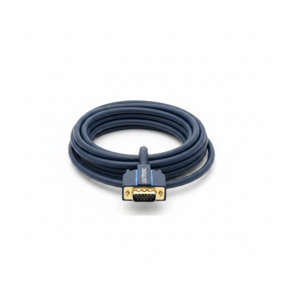 Clicktronic Cabo de Ligação VGA 20m - Cabo de Ecrã Marítimo de Alta Qualidade - Novo 