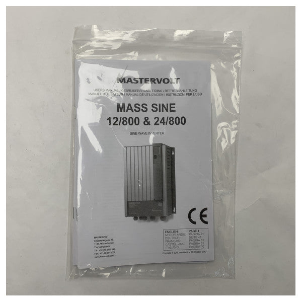 Mastervolt Mass Sinus Wechselrichter 230V | 800W | 50 Hz - 24020800