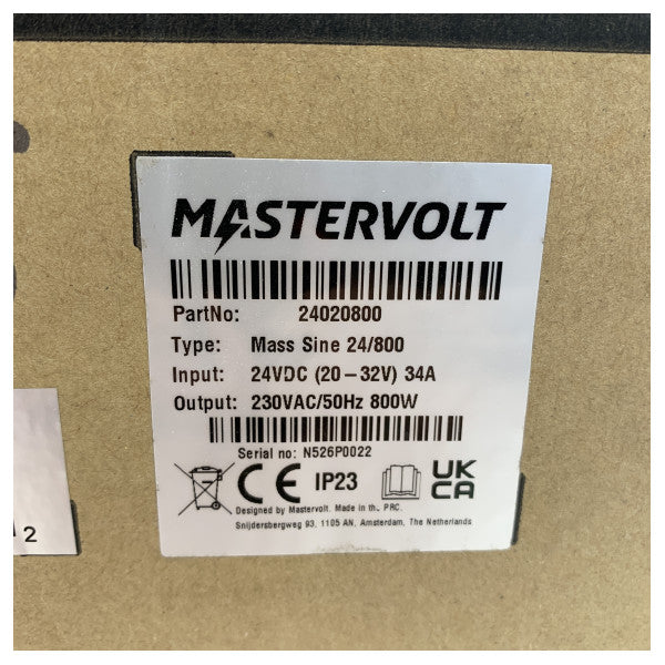 Mastervolt Mass Sinus Wechselrichter 230V | 800W | 50 Hz - 24020800