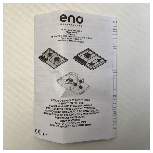 2-palnikowa kuchenka gazowa ENQ do zabudowy ze stali nierdzewnej -432340010785