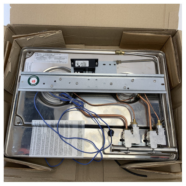 2-palnikowa kuchenka gazowa ENQ do zabudowy ze stali nierdzewnej -432340010785