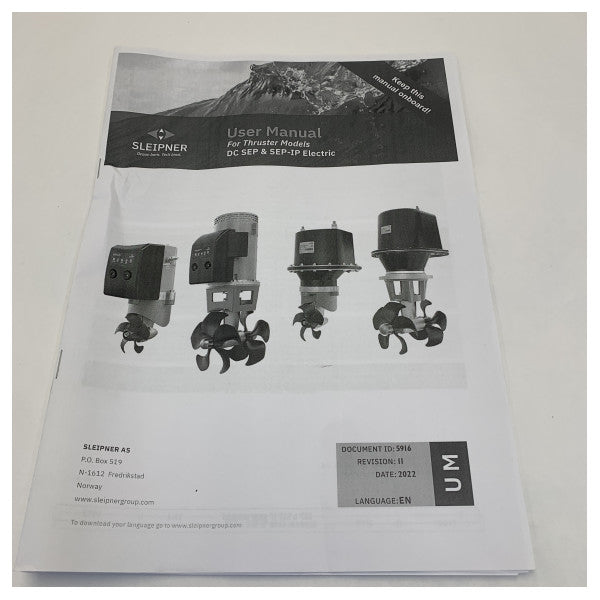Side Power Sleipner SEP210-250TC 250 KGF 24V Proporzjonali Bowthruster 
