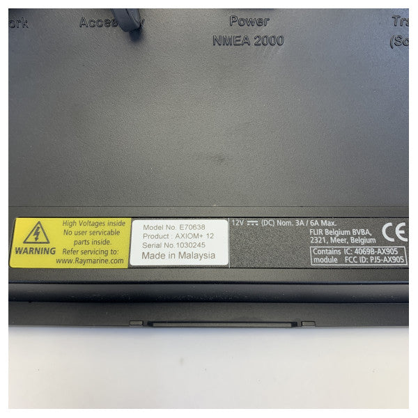 Raymarine E70638 Axiom 12+ Glass Bridge Multifunktionell Kartplotter 12 Tum 