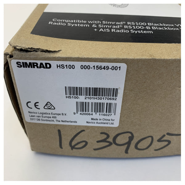 Simrad HS100 Auricular Con Cable para el Sistema VHF RS100 - 000-15649-001 