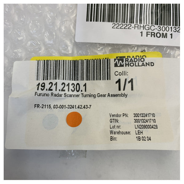Furuno Radar Scanner Turning Gear Assembly - 03-001-3243