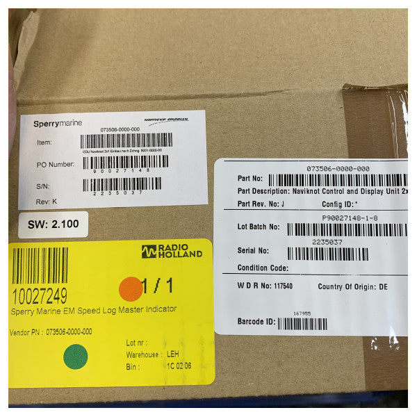 وحدة التحكم الرئيسية Sperry Marine 073506-0000-000 NaviKnot EM SpeedLog 