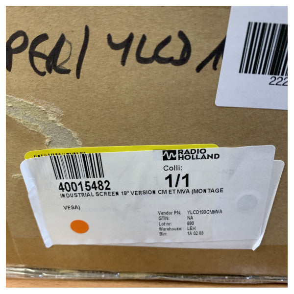 Ecran YLCD190CMMVA 19 Inch Industrial Mounted Display