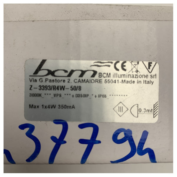 BCM Marine LED Spot Light 4W 3000K IP65 vandtæt sort kompakt udendørsbelysning - Z-3393/R4W-50/8