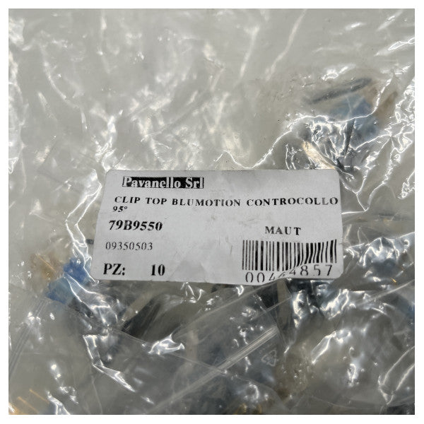 パヴァネロ 79B9550 Blumotion テクノロジー搭載マリンメタルクリップ - 耐腐食性95°海上用ヒンジ