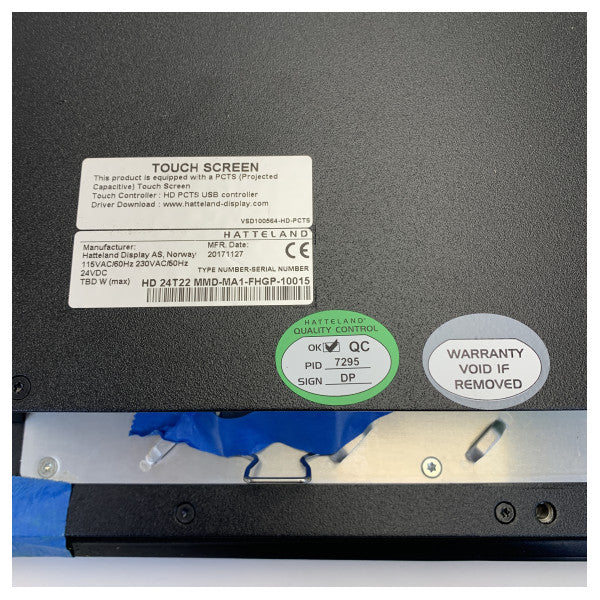 Hatteland HD 24T22 MMD 24 Inch Wide Screen LED Touchscreen Marine Display