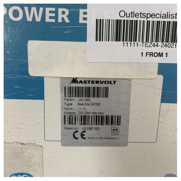 Mastervolt Mass Sine 24V - 1500W Sinüs Dalga İnvertörü 230V - 24021500 