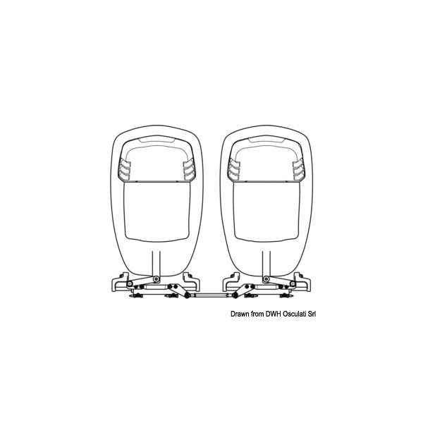 Korkealaatuinen korroosionkestävä A90 Marine perämoottorin kytkentätanko kahden moottorin ohjaukseen