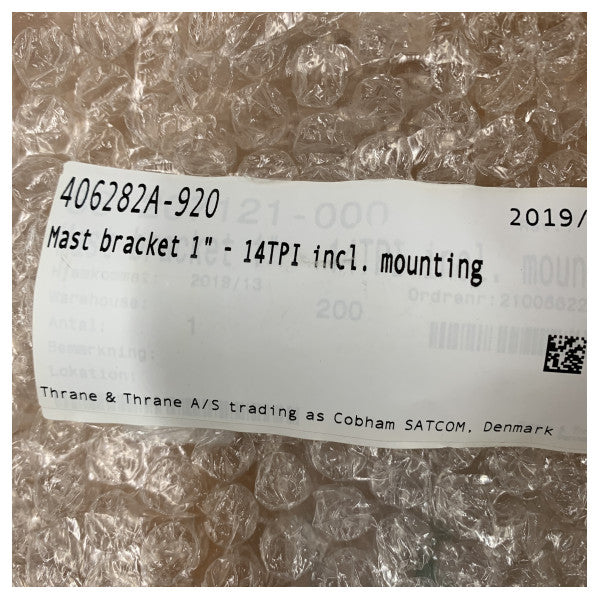 コブハム 406282A-920 1インチマストマウントブラケット 14TPI 含む マウンティングキット 